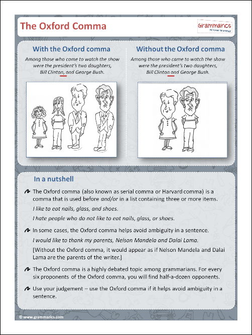 Grammarics Post - The Oxford Comma