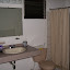 The bathroom.