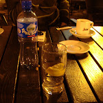 My sparkling water. Or "water with gas" as they call it over there.
