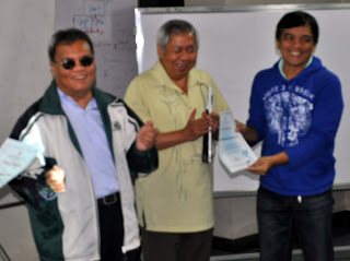 NCDA Deputy Executive Director Mateo Lee Jr. and DepEd's Lauro Purcil gives certificate of appreciation to Sir Jojo.