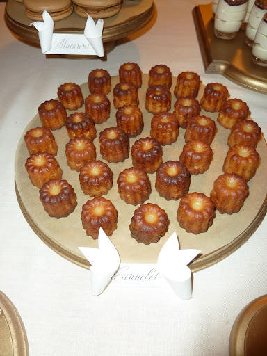 Annie wanted to have a French-inspired dessert buffet. These mini canales from Les Caneles de Celine were tasty and cute!