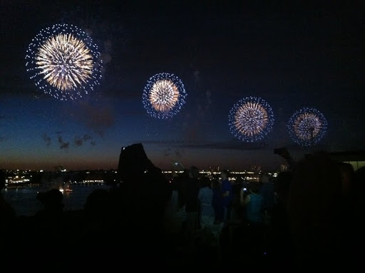 The show, which featured 40,000 shells exploding, lasted almost 30 minutes.