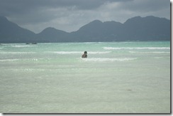 M in the water at Moyenne island M in the water at Moyenne island