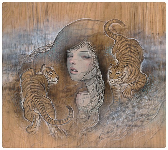tigers full 570x509 Художник Одри Кавасаки