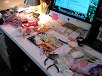 My disaster-zone desk during candy experimentation. My disaster-zone desk during candy experimentation.