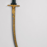 Saber, 18th and 19th century Grip: Mughal period, 18th century Blade: Ottoman period, 19th century Guard: 19th century Turkey Steel, nephrite, gold