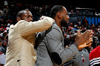 lebron james nba 120105 mia at atl 01 King James Home and Away Nike LeBron 9 Shoes in Action