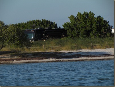 kayaking at Curry Hammock State Park, view of campground
