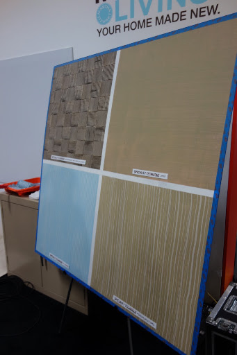 Clockwise from upper left: basket weave, linen, stripes, and wavy graining techniques.