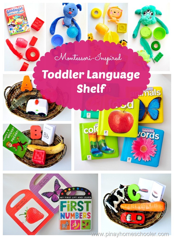Toddler Language Shelf (FREE Alphabet Reading Booklet)