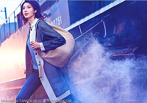SHANGHAI TANG SPRING SUMMER 2012 jacket coat, leather bag,top and pants LIN CHILING THE RITE OF THE PHOENIX AD CAMPAIGN