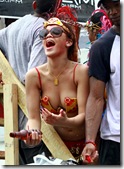 Rihanna in bikini in a Kadooment Day parade in Barbados 1