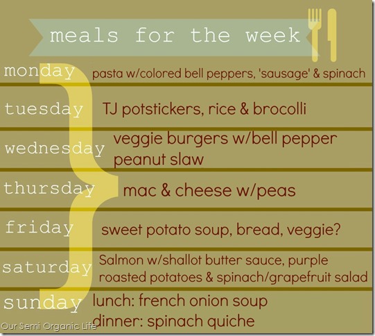 meals for the week march 3 meals for the week march 3