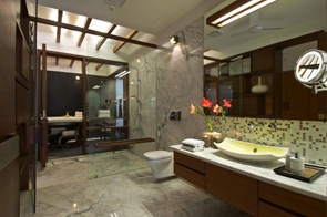 Baño de diseño en marmol