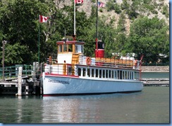 1413 Alberta - Waterton Lakes National Park - town of Waterton - Waterton Marina Upper Waterton Lake - Historic M.V. International which has been in service since 1927 1413 Alberta - Waterton Lakes National Park - town of Waterton - Waterton Marina Upper Waterton Lake - Historic M.V. International which has been in service since 1927