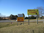 Our sign at the intersection of Hwy 145 and Main Street in Eddyville.