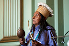 U'wa elder and spiritual leader Roberto 'Berito' Cobaria provides a blessing for the event.
Photo by Eric Slomanson/slomophotos.com - Copyright 2010.