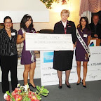 Jessica & Veronica present a cheque to the Agape Hospice for funds raised through water sales at the Sun & Salsa Festival miss2007_chq presentation.jpg