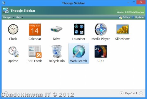 Thooosje Sidebar Gadget Windows 8