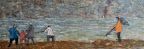 Snäcksamlare art. nr 10044. Mått ink. ram 54x136olja på duk. Signerad Ronyn