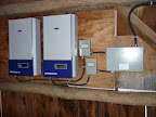 Two Fronius IG 5100 inverters installed under the microfit program in 2010.