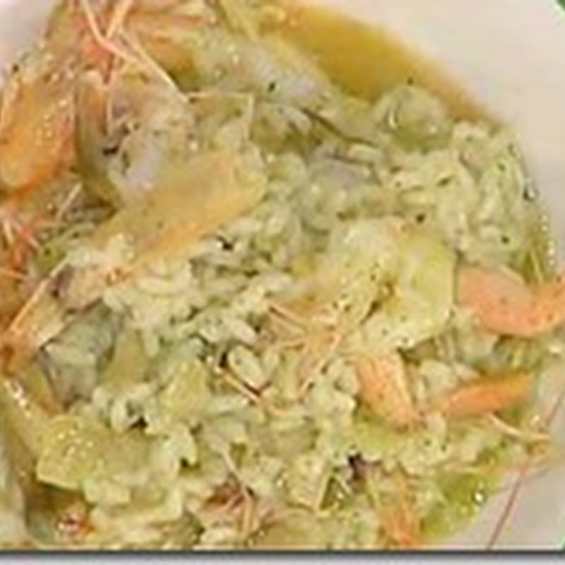 Risotto con gamberi e carciofi