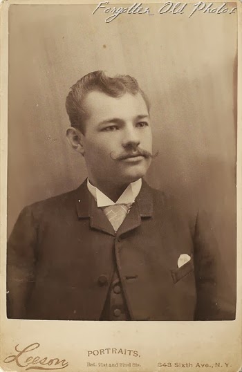 Man with marvelous moustache NY  Perham Antiques Cabinet Card