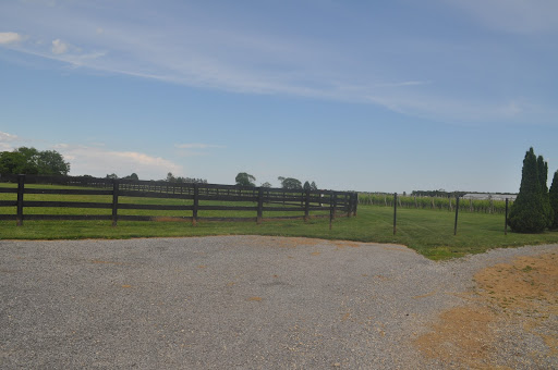 This gravel spot is for perfect for cocktail hour. Horses are kept behind the fence and you can choose to have them out and about during all your festivities.