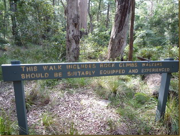 Castle Rock warning sign