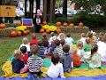 The preschool pumpkin patch was filled with guest readers such as Mrs. Eleanor Taylor (Cat in the Hat) and Mr. Murray.