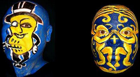 Self-Portraits Face Paintings by James Kuhn