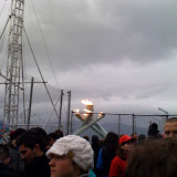 The Olympic cauldron is behind an ugly fence. Underwhelming. The Olympic cauldron is behind an ugly fence. Underwhelming.