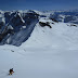 Dave skiing the more moderate slopes again (a few hundred meters below the summit)