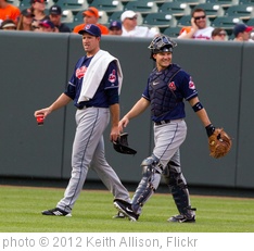 'Zach McAllister, Lou Marson' photo (c) 2012, Keith Allison - license: http://creativecommons.org/licenses/by-sa/2.0/