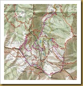 Estratto della carta "Appennino modenese" del CAI di Modena Estratto della carta "Appennino modenese" del CAI di Modena