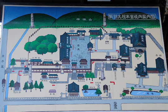 諏訪大社上社本宮境内案内図