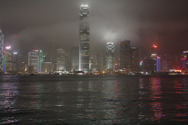 Hong Kong Skyline covered in mist