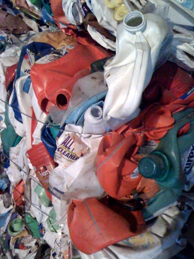 Willow Springs residents can recycle certain plastic containers.  These containers have been bailed, making them ready to be recycled.
