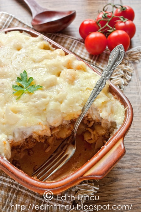 budinca de paste cu carne 1