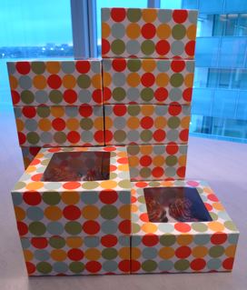 Here is a view of the outside of the boxes.