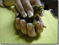 white nail art