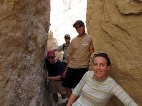 It was a lot cooler and less windy in the shade of the slot canyon