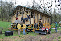 Beginning on the first wall
