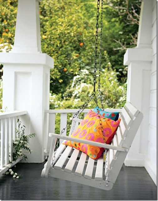Porch swing on an old victorian house