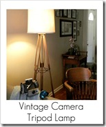 vintage camera tripod lamp