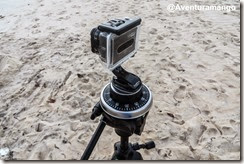 GoPro com temporizador montada no tripé