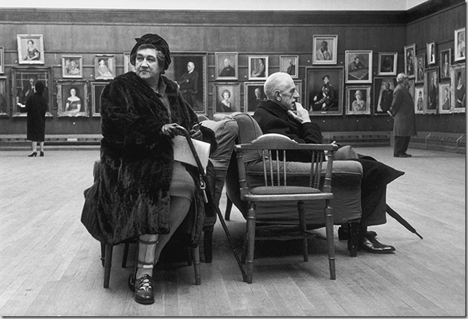 Widow Needing Companion. Dora Grubb and amateur painter at The Royal Academy of Arts, London 1961