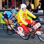 Pavel Stuchlik from the Marco Polo Cycling in action in the derny race in Bochum at the Sparkassen Giro. (photo: Gerd Ramme)