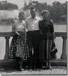 1955 Visit to Mexico City Close Up View of Willis Webster Debs Webster and Carlota Webster Guerrero
