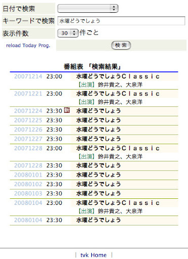 tvk番組表：水曜どうでしょう
